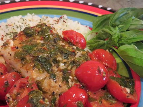 Tomato Basil Cod Amiessa S Kitchen