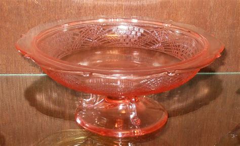 Pink Depression Glass Footed Pedestal Bowl Collectors Weekly