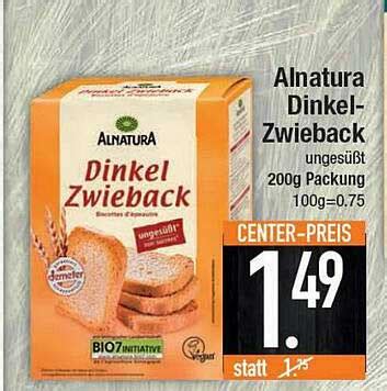 Alnatura Dinkel Zwieback Angebot Bei E Center