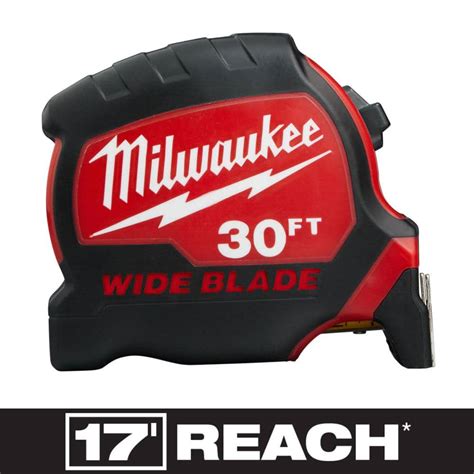 Milwaukee 30 Ft X 1 516 In Wide Blade Tape Measure With 17 Ft Reach