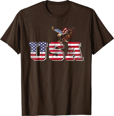 Usa Us American Flag Patriotic 4th Of July Bald Eagle Merica T Shirt