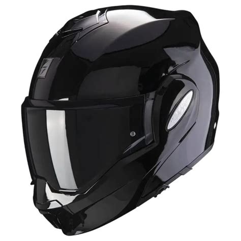 Casco Modulare Scorpion Exo Tech Evo Nero Lucido Sicstar Moto