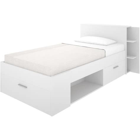 Sax Lit Enfant X Cm Multiples Rangements D Cor Blanc Cdiscount