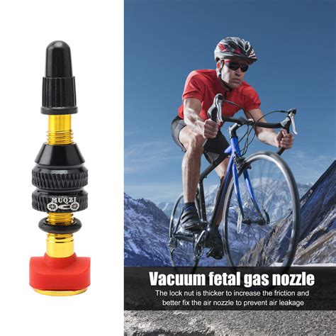 MUQZI Alloy Tubeless Road Bicycle Presta Valve Stem With Cap 40mm Gold