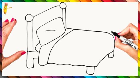 How To Draw A Bed Step By Step 🛏️ Bed Drawing Easy Easy Drawings Bed