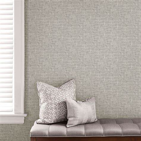 Nu Grey Poplin Texture Peel And Stick Wallpaper By Nuwallpaper