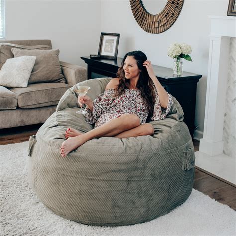 Adult Bean Bag Chair Queen Nest Chenille Cordaroys Convertible Bean Bags