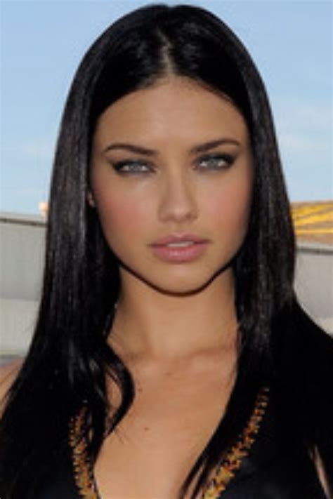 Gorgeous Black Hair Adriana Lima Hair Pinterest Black Hair And Makeup