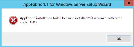 Appfabric Installation Failed Because Installer Msi Returned With Error