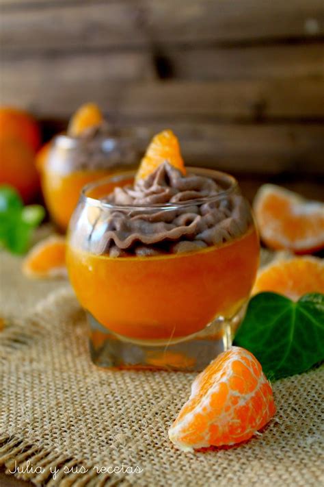 JULIA Y SUS RECETAS Gelatina De Mandarina Con Trufa De Chocolate Sin