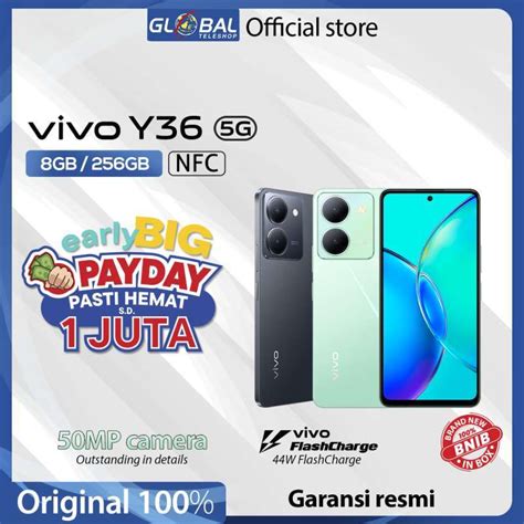 Jual Vivo Y36 5g Smartphone 8gb 256gb Garansi Resmi Green Di Seller