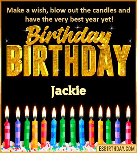 Happy Birthday Jackie  🎂 Images Animated Wishes【28 S】