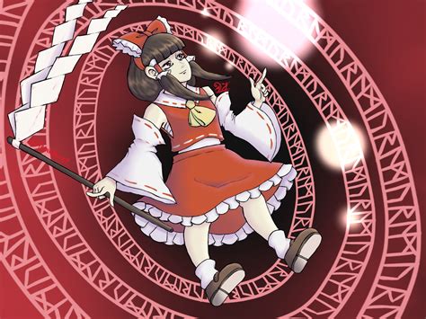 My first Touhou Fanart : Reimu Hakurei : r/touhou