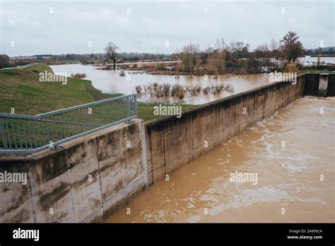 The Banbury Flood Defences Become Overrun With Rainwater In November