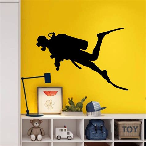 Scuba Diver Wall Decal Etsy Wall Decals Vinyl Wall Decals Kids