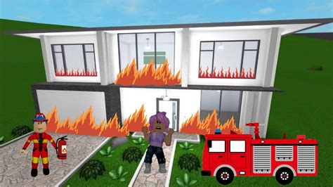 Minha Casa Pegou Fogo No Roblox Brookhaven Youtube