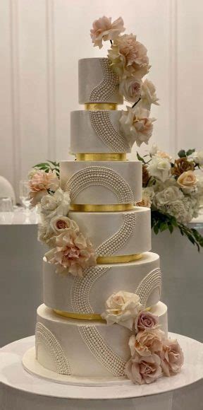 Timeless Pearl Wedding Cakes Pearl Cake Blush Floral