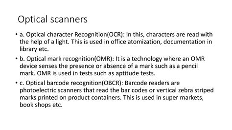 Session 6 Input Devices Optical Scanners And Magnetic Ink Character Recognition Scanner Pdf