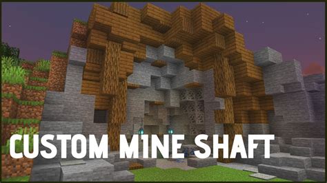 How To Build Custom Mine Shaft In Minecraft Youtube