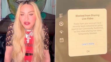 Madonna Gets Blocked From Going Live On Instagram After Sharing Nude Photos Watch Video