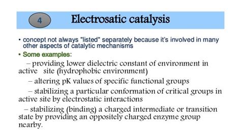 Catalysis mechanisms