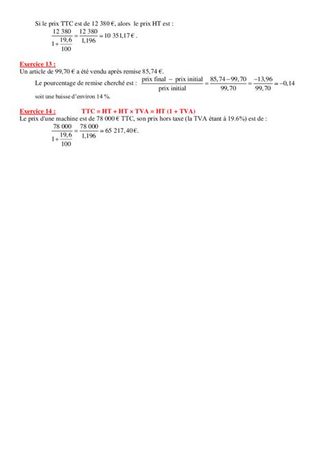 Pourcentages Maths Re Es Exercices Corrig S Dyrassa