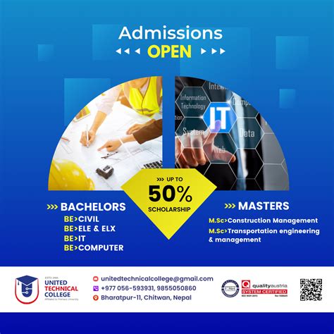 Admission Open For M Sc In Construction Management United Technical