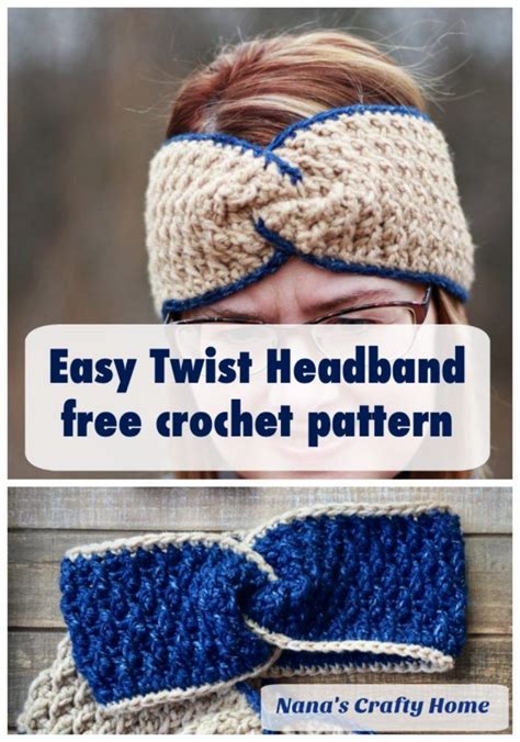 Easy Twist Crochet Head Wrap Ear Warmer Free Crochet Pattern Crochet