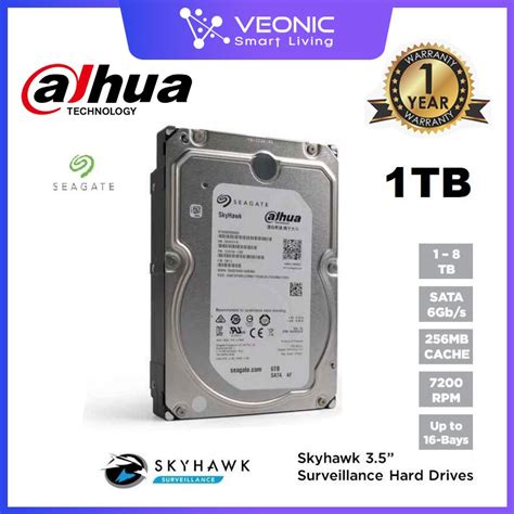 Seagate Dahua 1tb Hdd Surveillance Harddisk Skyhawk Hard Drive Brand