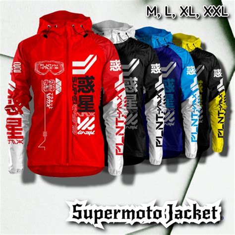 Jual Jacket Jaket Supermoto Biker Original Parasut Planet V Mx Shopee