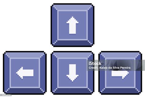 Ilustración De Icono Vectorial De Teclas De Flecha Del Teclado Pixel