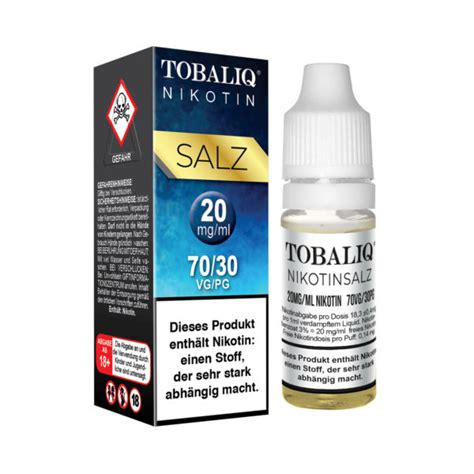 TOBALIQ Nikotinsalz 20 Mg Ml Nikotin 70VG 30PG 10ml Premium24 GmbH