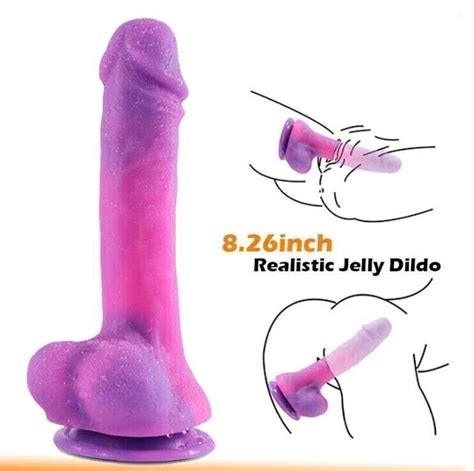 JELLY DILDO SEX DONG PENIS REALISTIC SILICONE SUCTION CUP ANAL VAGINAL TOY EUR