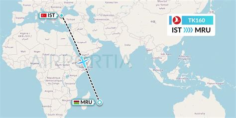 TK160 Flight Status Turkish Airlines Istanbul To Port Louis THY160