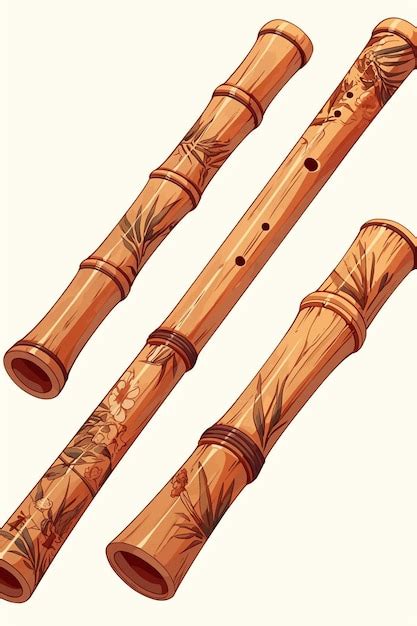 Premium Vector Vietnamese Bamboo Flute Patterns With Delicate Sounds