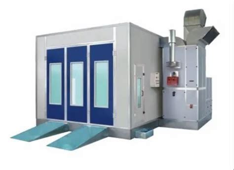 Menkent Blue Spray Paint Booth Metal Base Automation Grade Semi