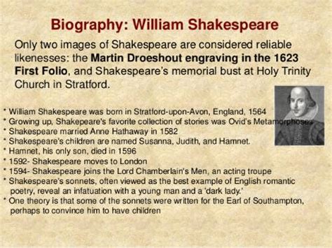 Short Biography On William Shakespeare