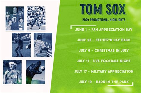 Tom Sox Unveil Promotional Schedule Charlottesville Tom Sox