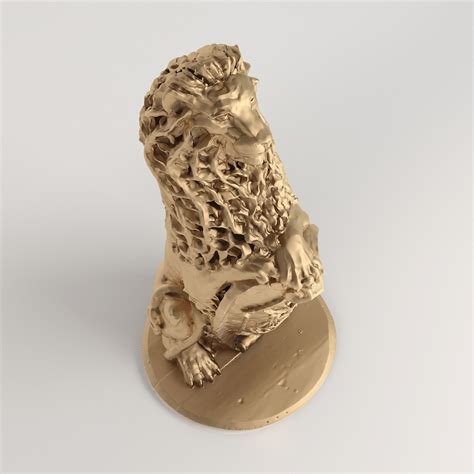 3d lion sculpture model