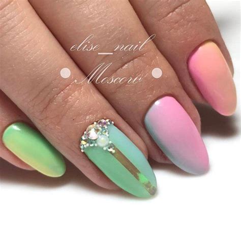 45 Multicolored Nail Art Ideas Art And Design Trendy Nail Art