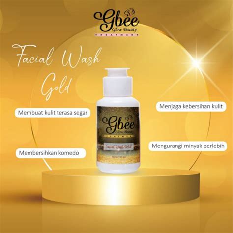 Jual Facial Wash Gold Gbee Glow Beauty Ml Shopee Indonesia