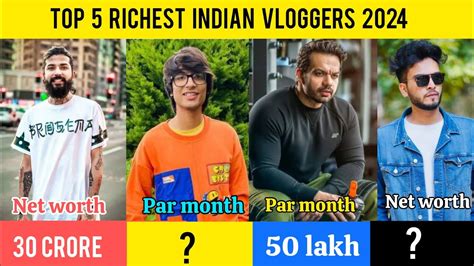 Top 5 Richest Indian Vloggers 2024 Saurav Joshi Vlogs Flying Beast