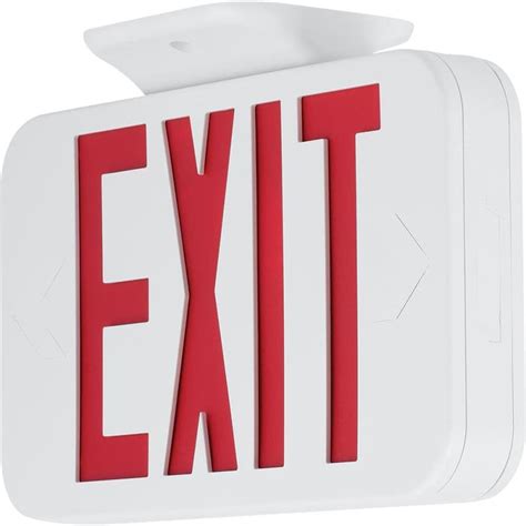 Progress Lighting Exit Signs Red LED Battery Operated Exit Light At