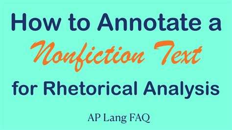 How To Annotate For Rhetorical Analysis Ap Lang Q2 Coach Hall Writes Youtube