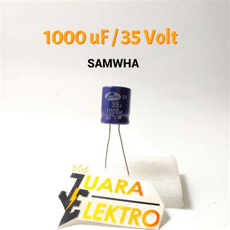 Jual KAPASITOR ELCO 1000uF 35V Elko 1000 UF 35 Volt SAMWHA