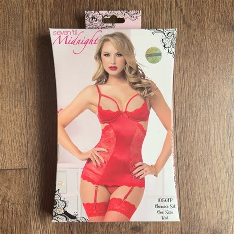 Seven Til Midnight Intimates Sleepwear Seven Til Midnight Red Lace Lingerie Set Poshmark