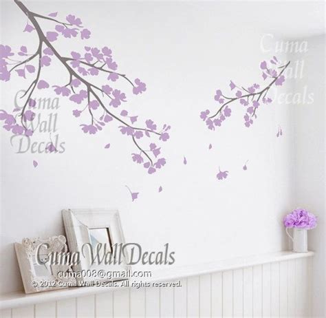 Fleur Mural Stickers Vinyle Mur Floral Autocollant Branche Par Cuma