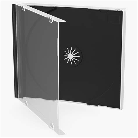 Single Clear CD Jewel Case With Black Tray 3D Model 9 3ds Blend