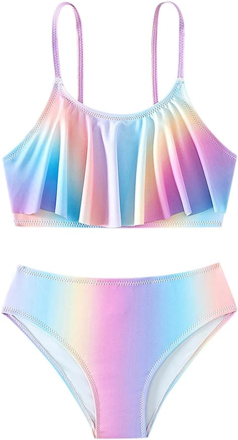 Generisch Costume Da Bagno Da Bambina In Due Pezzi Set Bikini Batik Costumi Da Bagno