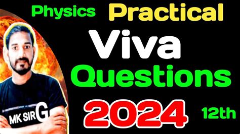 Physics Practical Viva Questions Class 12 Youtube